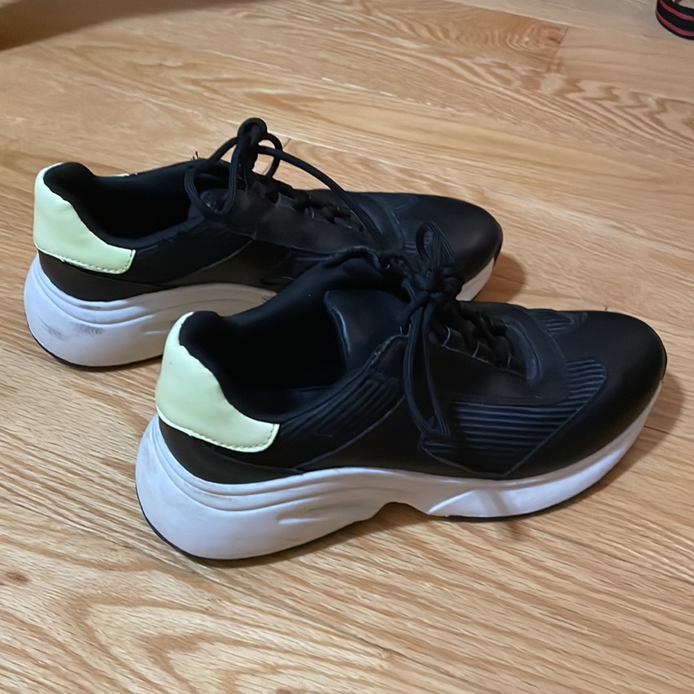 Black Neon Leather Shoes